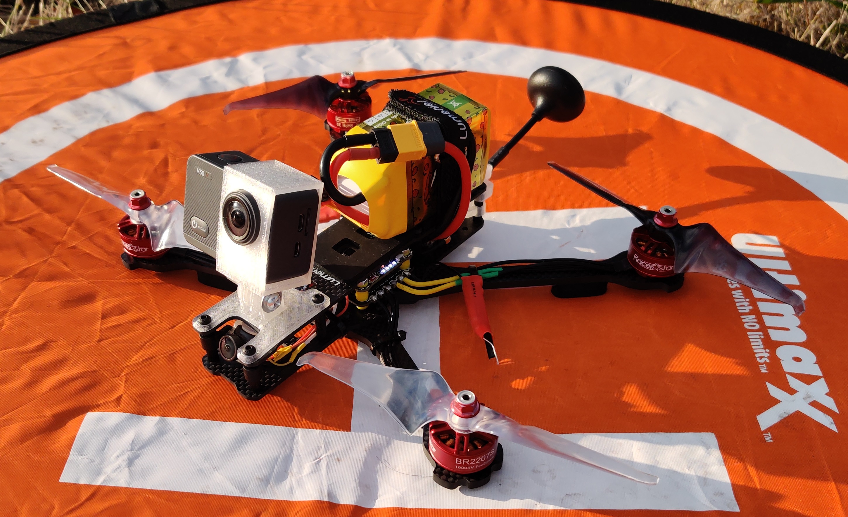 Image of my RC quadcopter, the 'Dovetail Firestyle'